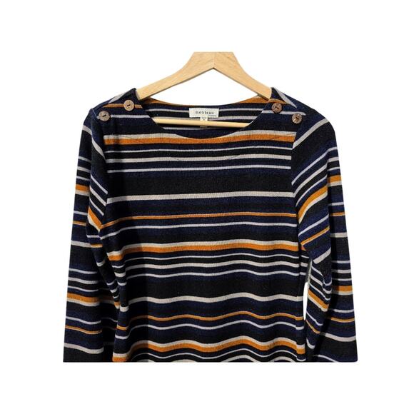 Monteau Striped Fitted Sweater Dress L - Picture 5 of 8